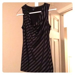 Black and silver sleeveless top